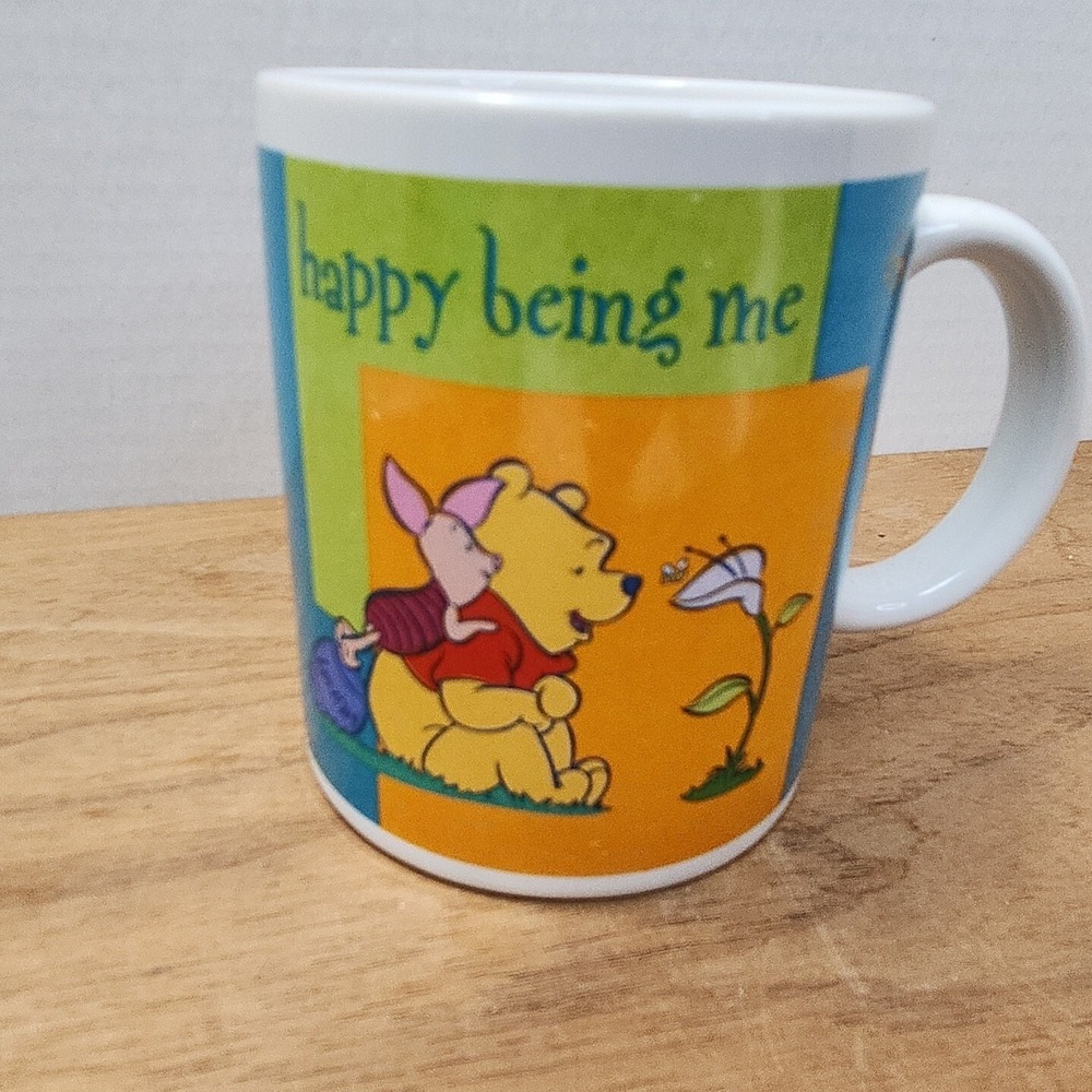 DISNEY Winnie the Pooh & Friends "Happy Being Me" 8 oz Ceramic Coffee Mug